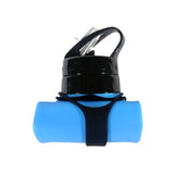 Tactics Outdoor Collapsible Silicone Squeeze Foldable Sports Water Bottle-Blue