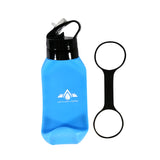 Tactics Outdoor Collapsible Silicone Squeeze Foldable Sports Water Bottle-Blue