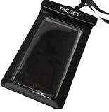 Tactics Universal Phone Case Waterproof Phone Bag Float -Able Clear Window Case Cellphones For Swimming -Black