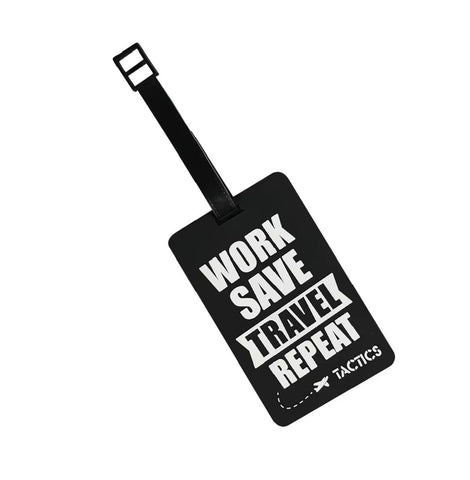 Tactics Luggage Tag  Durable Bag & Suitcase Identifier  Travel Accessory – Black