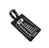 Tactics Luggage Tag  Durable Bag & Suitcase Identifier  Travel Accessory – Black