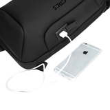 Tactics EV Refine 6 Liters Crossbody Bag with USB Charging Port, Waterproof Bag, Travel Bag in Black