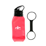 Tactics Outdoor Collapsible Silicone Squeeze Foldable Sports Water Bottle-Coral